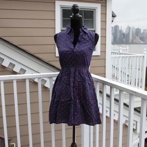 Blue Polka dot dress vintage style